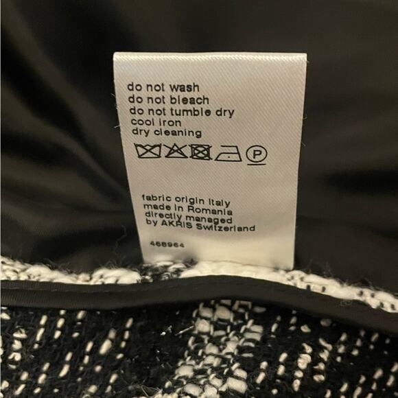 Akris Punto Tweed Blazer Jacket Long Peplum S/M - Picture 8 of 10